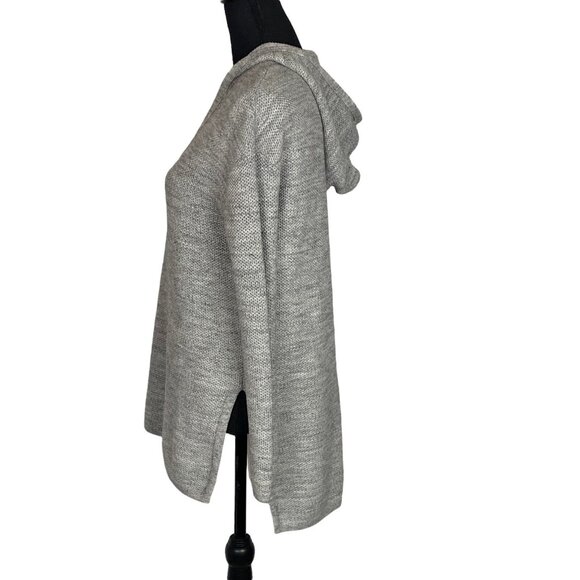 ATHLETA Women Hooded Sweater Pullover Long Sleeve V Neck Sz XS Gray 54-7 - Picture 6 of 12